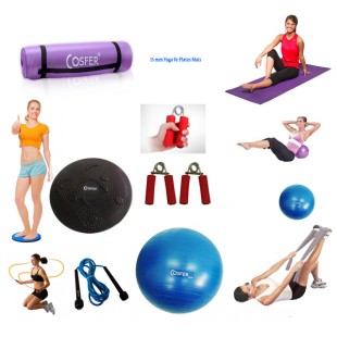Cosfer Endpoint Pilates Seti 4mm Yoga Matı Mor