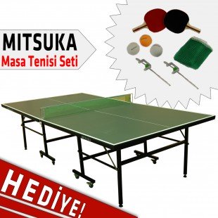 Mitsuka 501A Yeşil Masa Tenis Masası - Mitsuka Masa Tenis Seti HEDİYE!