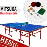Mitsuka Strike-X-Blue Mavi Masa Tenis Masası - Mitsuka Masa Tenis Seti HEDİYE!
