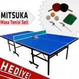 Mitsuka 501B Mavi Masa Tenis Masası - Mitsuka Masa Tenis Seti HEDİYE!